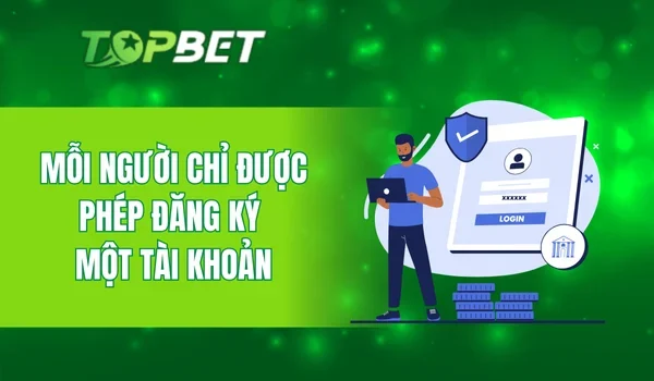 Mỗi người chỉ được phép đăng ký một tài khoản